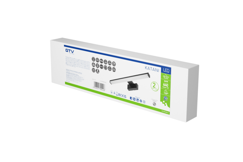 Decor Светлинно тяло Catania 400 мм 8W AC220-240V 50/60Hz 4000K IP44 RA >80 640lm Черно 1208962884