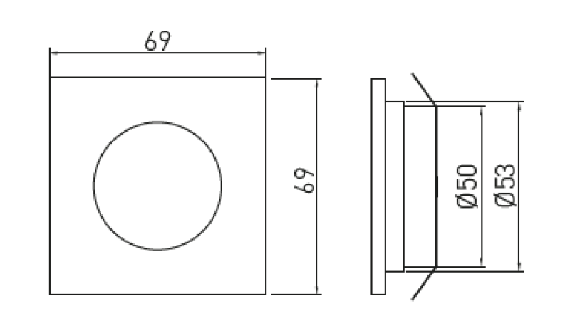 Decor Marbella Комплект кухненско осветление с 3 квадратни вградени спота, топло бяло осветление 1208962909