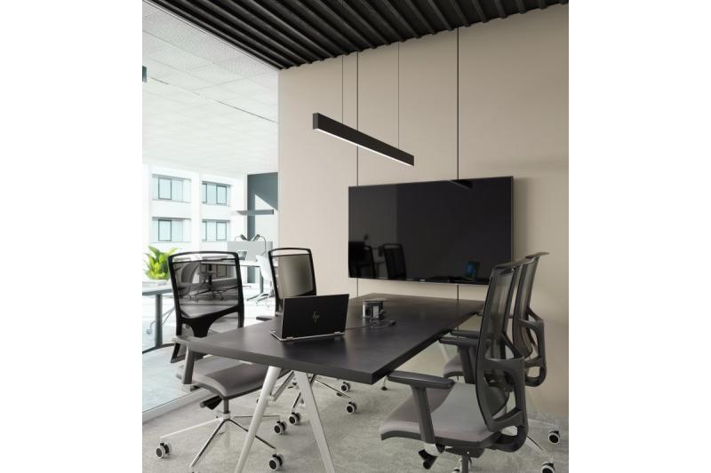 Decor LED висящо осветително тяло LIVIA 40W 3600lm AC220-240V 50-60Hz 100° RA>80 IP20 AL/PC 4000K 120cm черно 1208962913