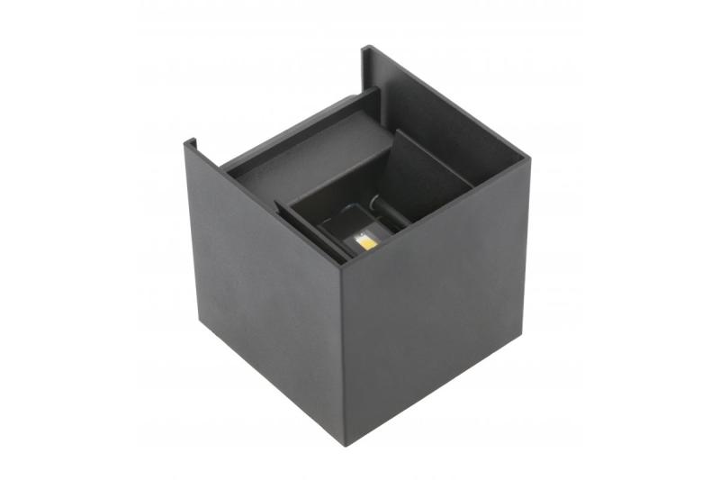 Decor Фиксирана LED лампа MISSOURI-K 7W 540lm AC220-240V 50/60 Hz PF> 0.5 Ra≥80 IP54 IK08 4000K квадратна сива. 1208962995