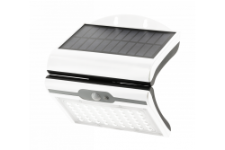 RAMOS Соларен фасаден осветител с датчик за движение/здрач, 50W, 300lm, 3,7V 1800mAh, IP44, 6000K, бял 1208963114