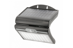 RAMOS Соларен фасаден осветител с датчик за движение/здрач, 50W, 300lm, 3,7V 1800mAh, IP44, 6000K, Черен 1208963115