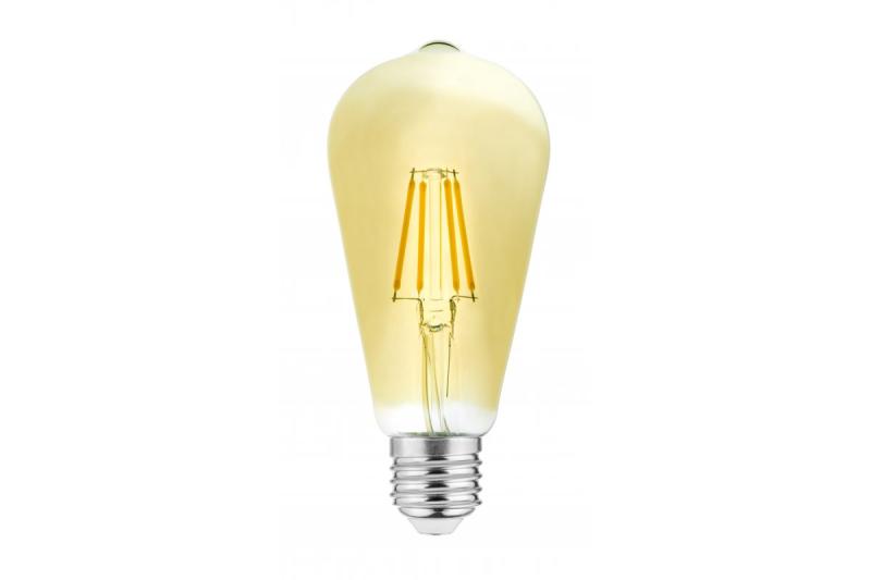 LED декоративна лампа, нажежаема жичка Vintage, ST64, E27, 4W, 400lm, AC220-240V/ 50-60Hz, PF>0,5, 3000K 1208963178