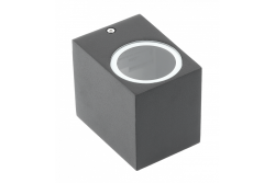 Decor Фасаден лиминарен еднопосочен ТИАГО КВ ГУ10 МАКС.35W IP54 AC220-240V 50/60Hz черен 1208963206