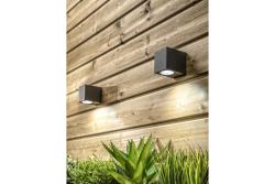 Decor Фасаден лиминарен еднопосочен ТИАГО КВ ГУ10 МАКС.35W IP54 AC220-240V 50/60Hz черен 1208963206