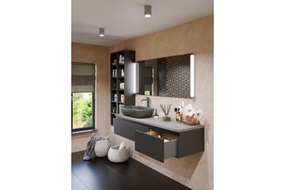 Decor Зита светодиодно осветително тяло с превключвател 600 мм 15W AC220-240V 50/60Hz 4000K IP44 RA >80 1200lm Бяло 1208963291