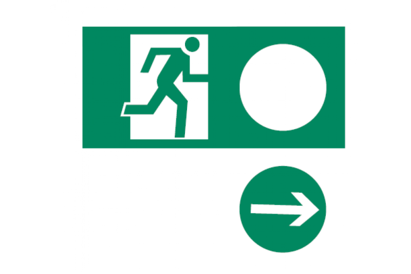 Универсален знак за авариен изход, 100X300 1208963658