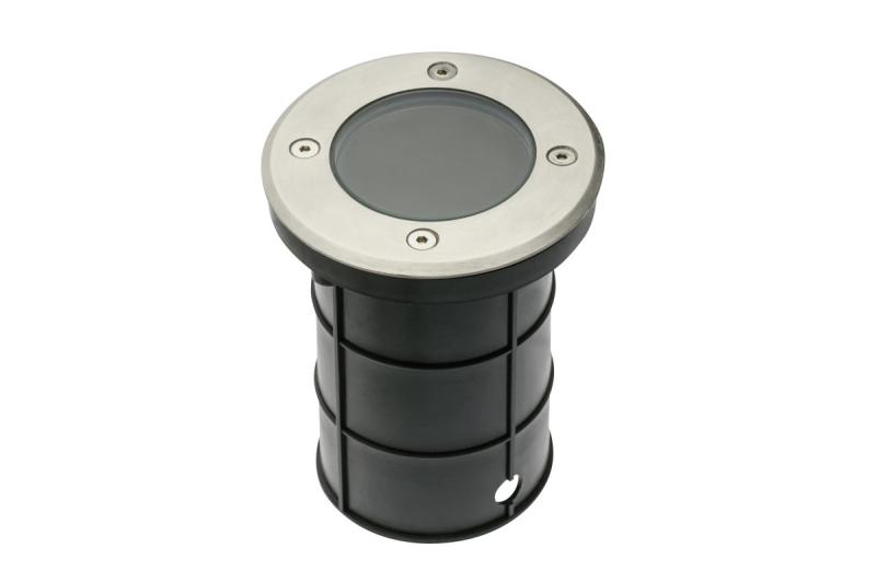 Decor Дворното осветително тяло ALFA-O с вградена фасунга за крушки до 50 W GU10, със защита IP67, работещо на напрежение AC220-240V 50/60Hz, изработено от неръждаема стомана. 1208963695