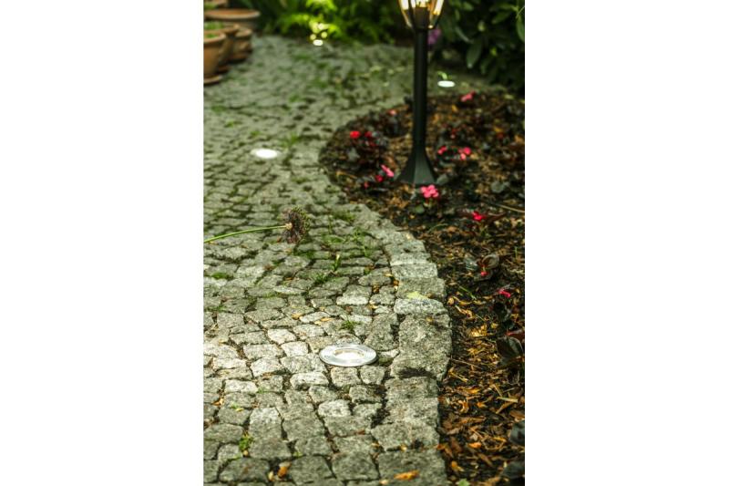 Decor Дворното осветително тяло ALFA-O с вградена фасунга за крушки до 50 W GU10, със защита IP67, работещо на напрежение AC220-240V 50/60Hz, изработено от неръждаема стомана. 1208963695