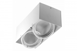 Decor Светлинно тяло за таван PIREO N, монтаж на повърхност, двойно, IP20, бяло/бяло. 1208963772