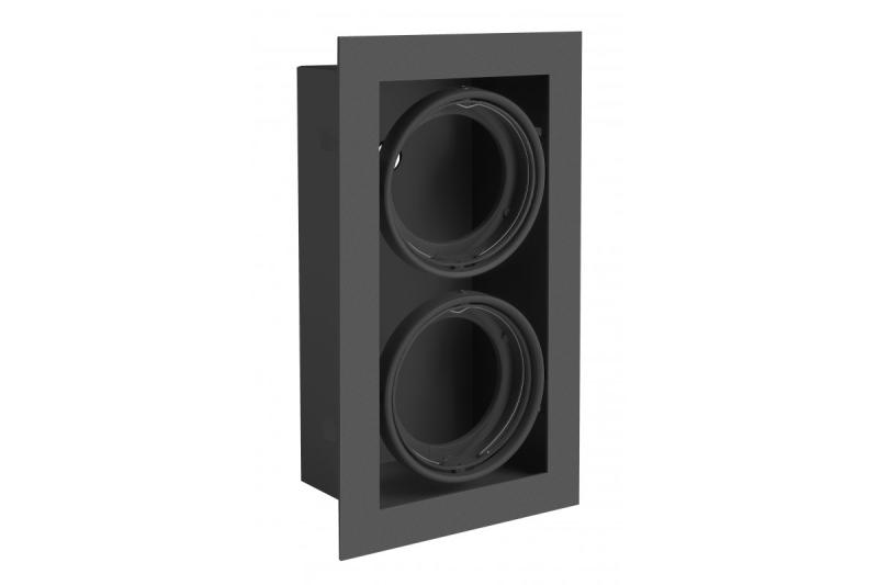 Decor ПИРЕО таванна лампа с вграден монтаж ДВОЙНО черна/черна 1208963776