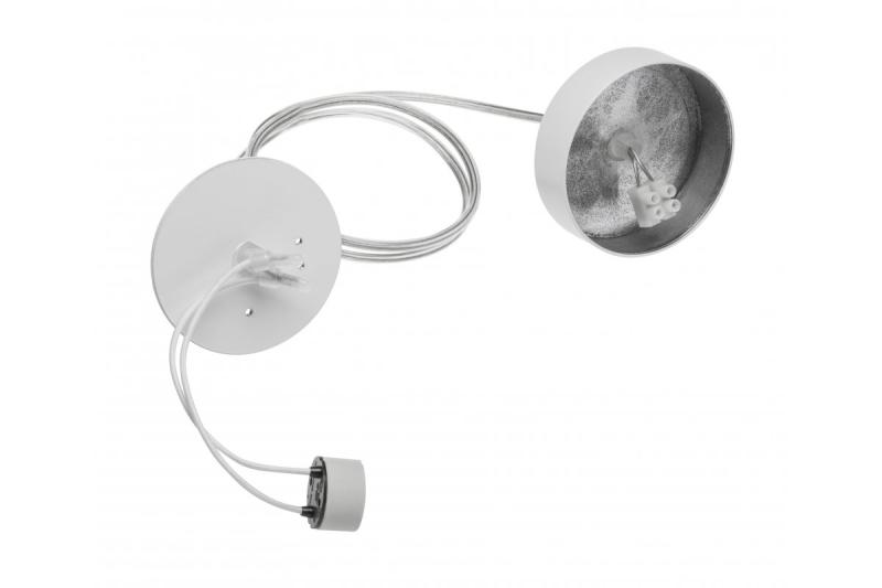 Decor Комплект за закачване за осветително тяло SENSA с 1,5 метров провод, кръгъл, бял. 1208963801