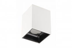 Decor Таванна лампа ARIES PC 77x100мм IP20 максимум 20W квадратна бяла/черна. 1208963814