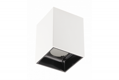 Decor Таванна лампа ARIES PC 77x100мм IP20 максимум 20W квадратна бяла/черна. 1208963814