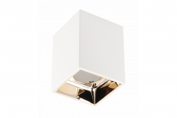 Decor Таванна лампа ARIES PC 77x100мм IP20 максимум 20W квадратна бяла/златна. 1208963815