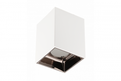 Decor Таванна лампа ARIES PC 77x100мм IP20 максимум 20W квадратна бяла/черна хром 1208963816