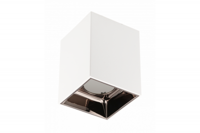 Decor Таванна лампа ARIES PC 77x100мм IP20 максимум 20W квадратна бяла/черна хром 1208963816