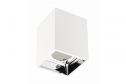 Decor Таванна лампа ARIES PC 77x100мм IP20 максимум 20W квадратна бяла/хром 1208963817