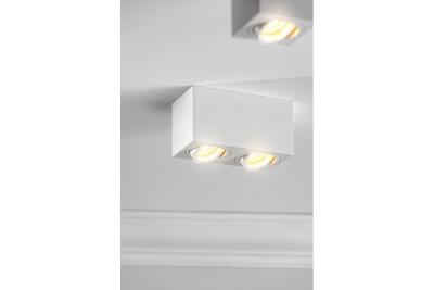 Decor Таванна осветителна арматура AVEIRO DUO алуминий 160x80x85мм IP20 максимум 20W*2 квадратно бяло. 1208963825
