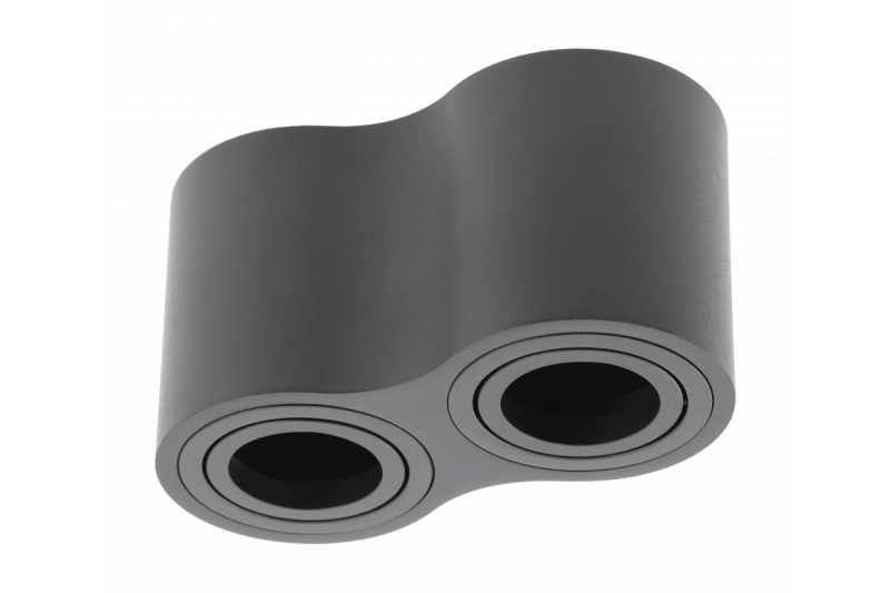 Decor Таванна осветителна арматура AVEIRO DUO алуминий 160x80x85мм IP20 максимум 20W*2 кръгла черна. 1208963826