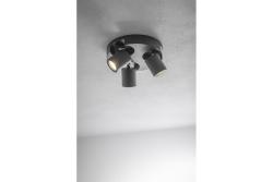 Decor Таванна светлинна апаратура BLINK AC220-240V 50/60 Hz GU10 макс. 20W*3 IP 20 тройно черна 1208963844