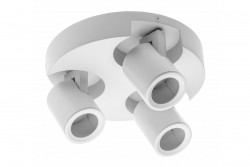 Decor Таванна светлинна апаратура BLINK AC220-240V 50/60 Hz GU10 макс. 20W*3 IP20 тройно бяло. 1208963845