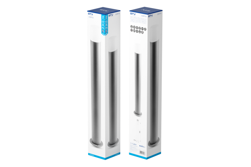 Decor Градинско осветително тяло CORTA-P 80 E27 MAX.25W IP44 AC220-240V 50-60Hz стълб антрацит 1208963863