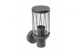 Decor KERTA-A градинска лампа E27 MAX.12W IP44 AC220-240V 50-60Hz проста стенна лампа графит 1208963906