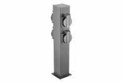 Decor Градинска пост LARGO-P 36 IP44 AC220-240V 50-60Hz 4 * шуко контакт макс. 3500W пост графит 1208963917