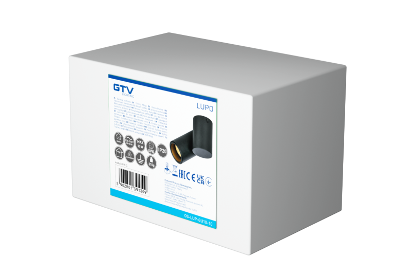 Decor Таванна лампа LUPO алуминий 11.6x5.6x11.5 IP20 1*GU10 макс. 50W кръгла черна 1208963928