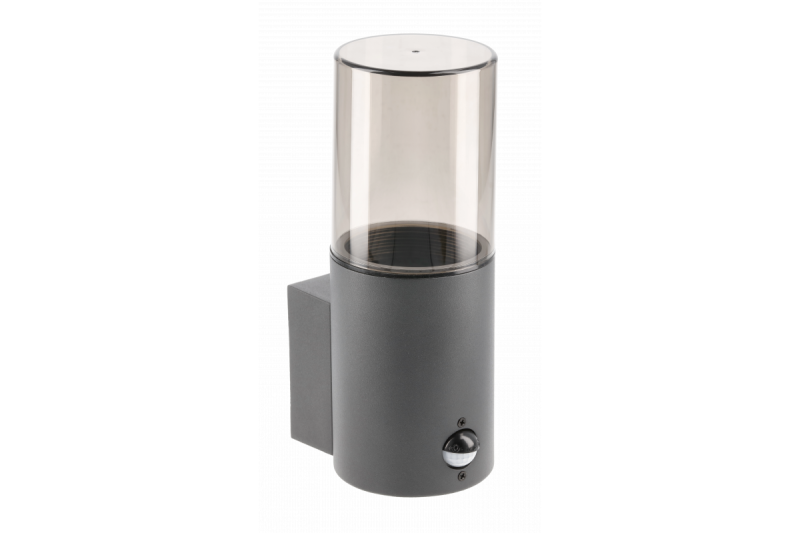 Decor Градинска лампа MEDIO-AU PIR E27 MAX.15W IP54 AC220-240V 50-60Hz графитна стенна лампа 1208963938