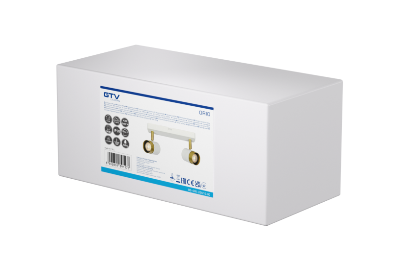 Decor Таванна лампа ORIO алуминий 24.0x5.5x14.0 IP20 2*GU10 макс. 50W кръгла бяла 1208963964