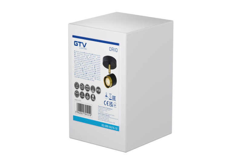 Decor Таванна лампа ORIO алуминиева 11.6x5.6x11.5 IP20 1*Gu10 макс. 50W кръгла черна 1208963969