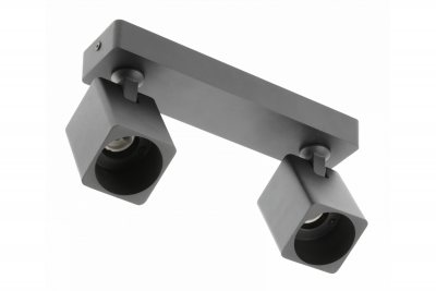 Decor Таванна осветителна тяло RENO алуминий IP20 макс. 20W*2 двоен квадрат черен. 1208963980