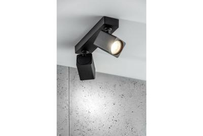 Decor Таванна осветителна тяло RENO алуминий IP20 макс. 20W*2 двоен квадрат черен. 1208963980