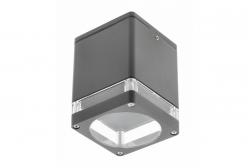 Decor Таванна лампа RIVEN алуминий 102x120 IP54 максимум 35W квадратен графит 1208963983