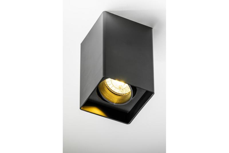 Decor Светлинно тяло за таван RESTO PC 80x80x125мм IP20 максимална мощност 20W квадратно черно. 1208963987