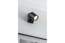 Decor Стенен монтаж SANTO алуминиев IP20 макс. 20W единичен кръгъл черен. 1208963993