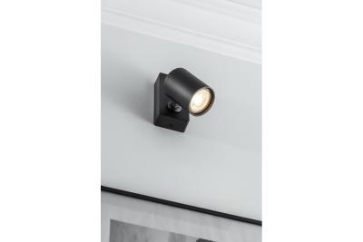 Decor Стенен монтаж SANTO алуминиев IP20 макс. 20W единичен кръгъл черен. 1208963993