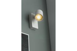 Decor Стенен монтаж SANTO алуминиев IP20 макс. 20W единичен кръгъл бял. 1208963994