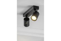 Decor Таванна осветителна тяло SANTO алуминий IP20 макс. 20W*2 двойно кръгло черно. 1208963997