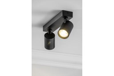 Decor Таванна осветителна тяло SANTO алуминий IP20 макс. 20W*2 двойно кръгло черно. 1208963997