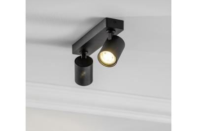 Decor Таванна осветителна тяло SANTO алуминий IP20 макс. 20W*2 двойно кръгло черно. 1208963997