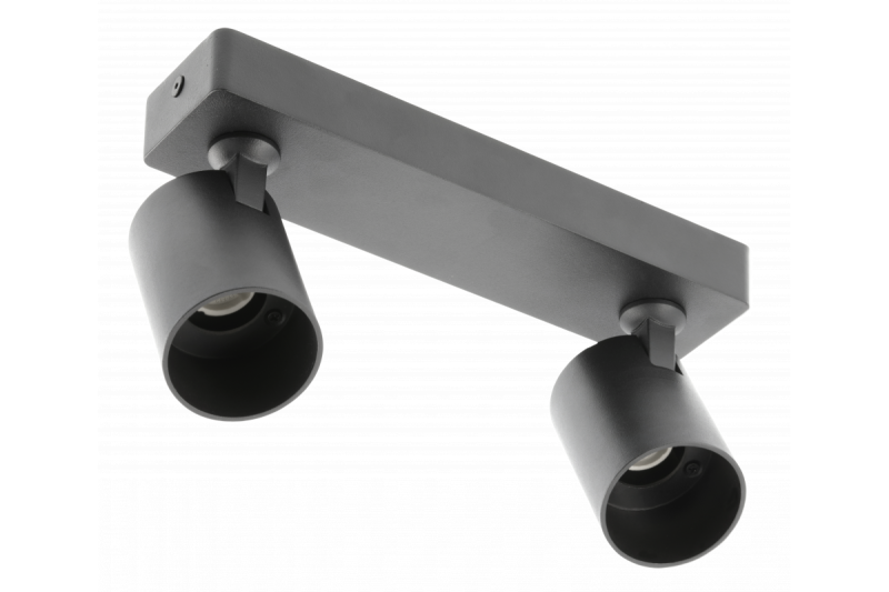 Decor Таванна осветителна тяло SANTO алуминий IP20 макс. 20W*2 двойно кръгло черно. 1208963997