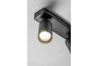 Decor Таванна лампа SANTO BIS алуминиева IP20 макс. 20W*2 двойно кръгла черна. 1208963999