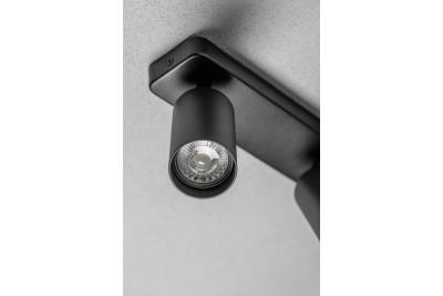 Decor Таванна лампа SANTO BIS алуминиева IP20 макс. 20W*2 двойно кръгла черна. 1208963999