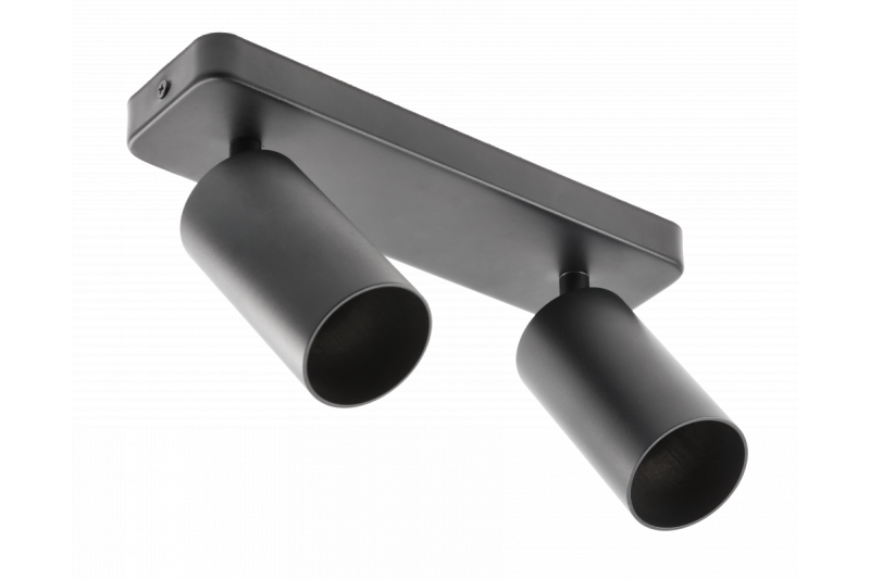 Decor Таванна лампа SANTO BIS алуминиева IP20 макс. 20W*2 двойно кръгла черна. 1208963999