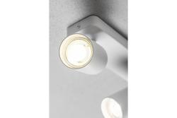 Decor Таванна лампа SANTO BIS алуминиева IP20 макс. 20W*2 двойно кръгла бяла. 1208964000