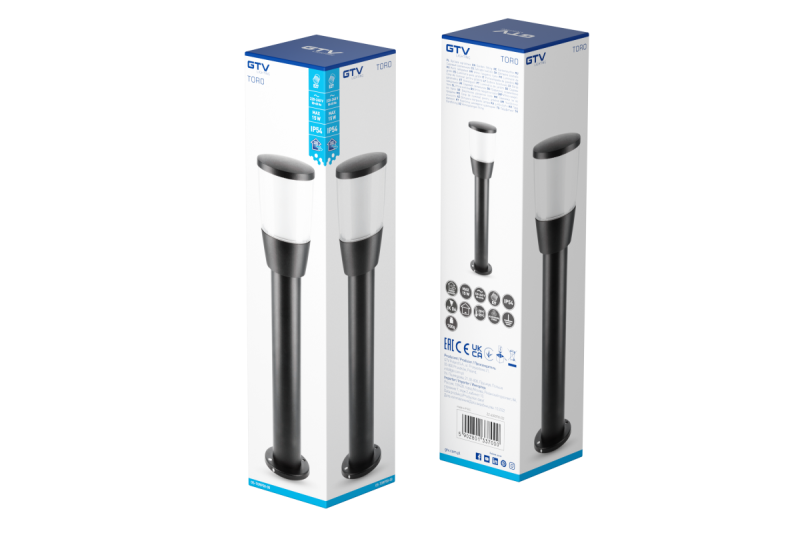 Decor Градинска лампа TORO-P 50 E27 MAX.15W IP54 AC220-240V 50-60Hz пост черен 1208964024