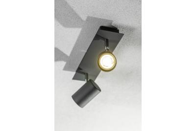 Decor Таванна лампа VENETO IP20 макс. 20W 2 x GU10 кръгла черна. 1208964038